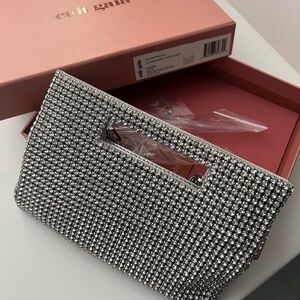 Cult Gaia Silver Crystal Clutch